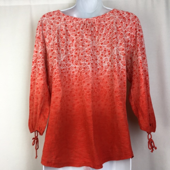Lucky Brand Womans Top Size Small Orange Ombre - Picture 5 of 8